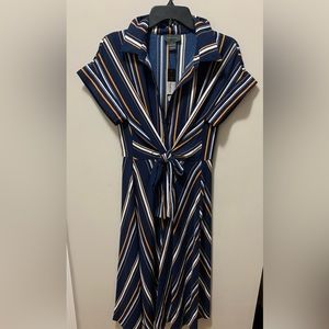 NTW Front tie stripe dress